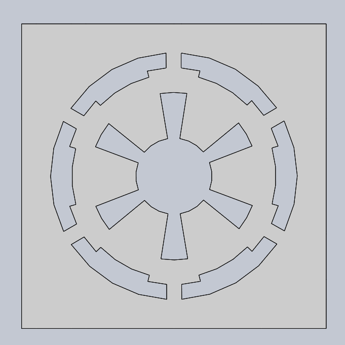 Galactic Empire Stencil Star Wars