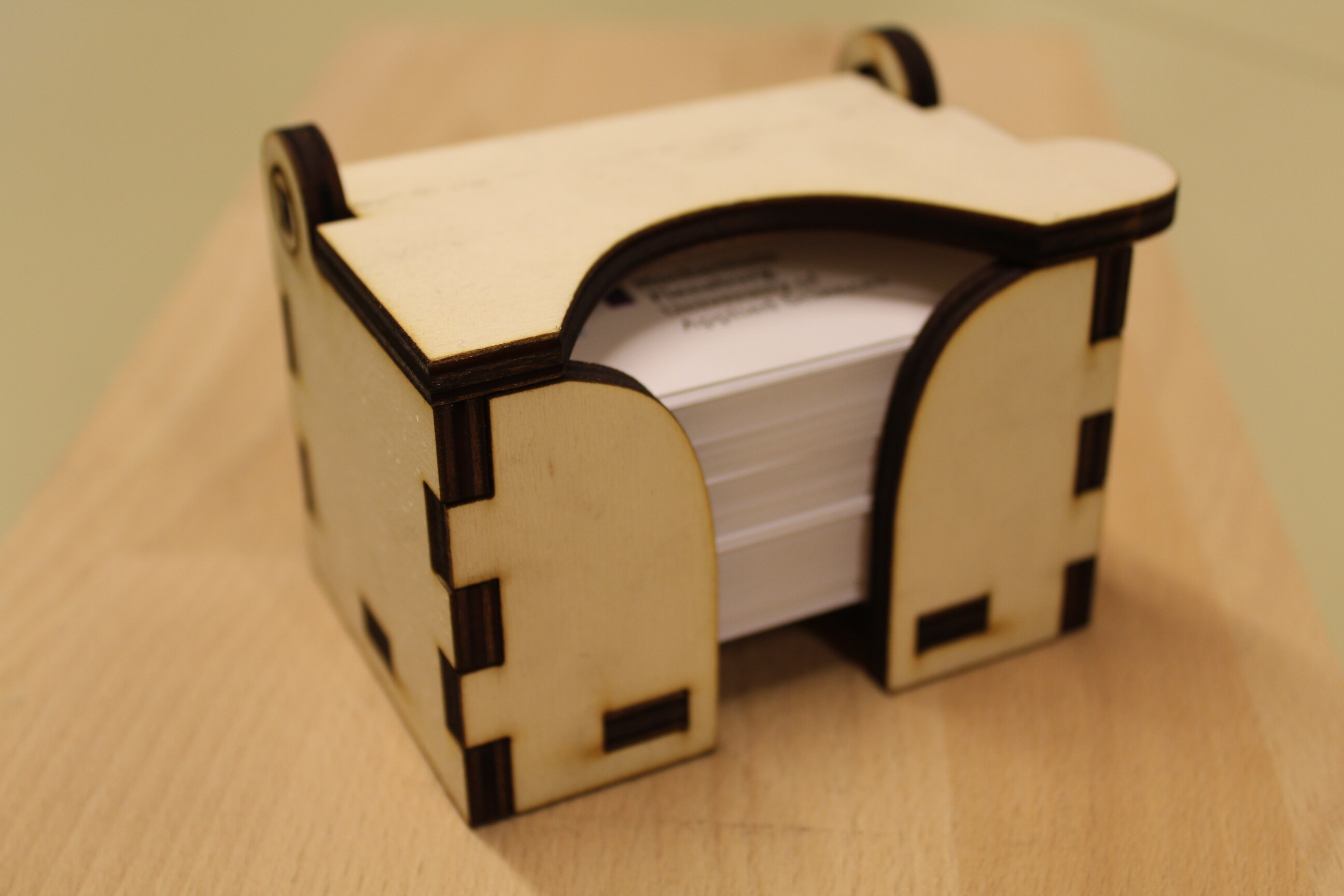 business card box for lasercutting