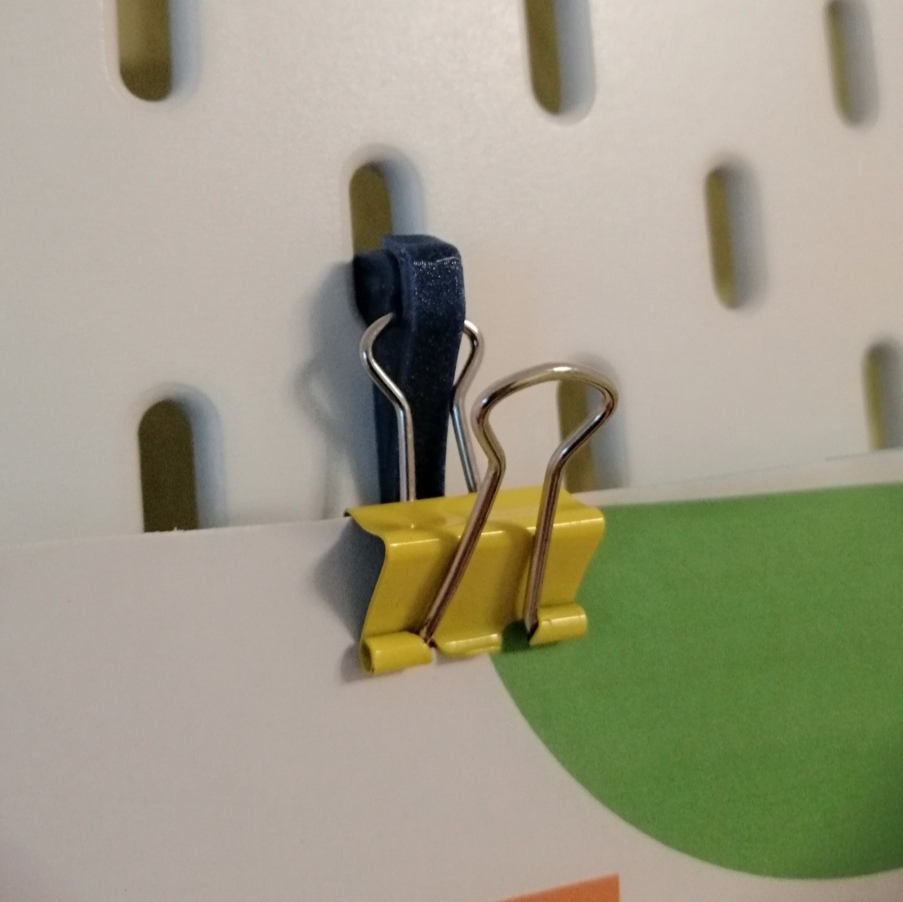 Ikea Skadis Notiz Foto Bilder Universal Klammer Halter Note photo pictures foldback clip holder pegboard
