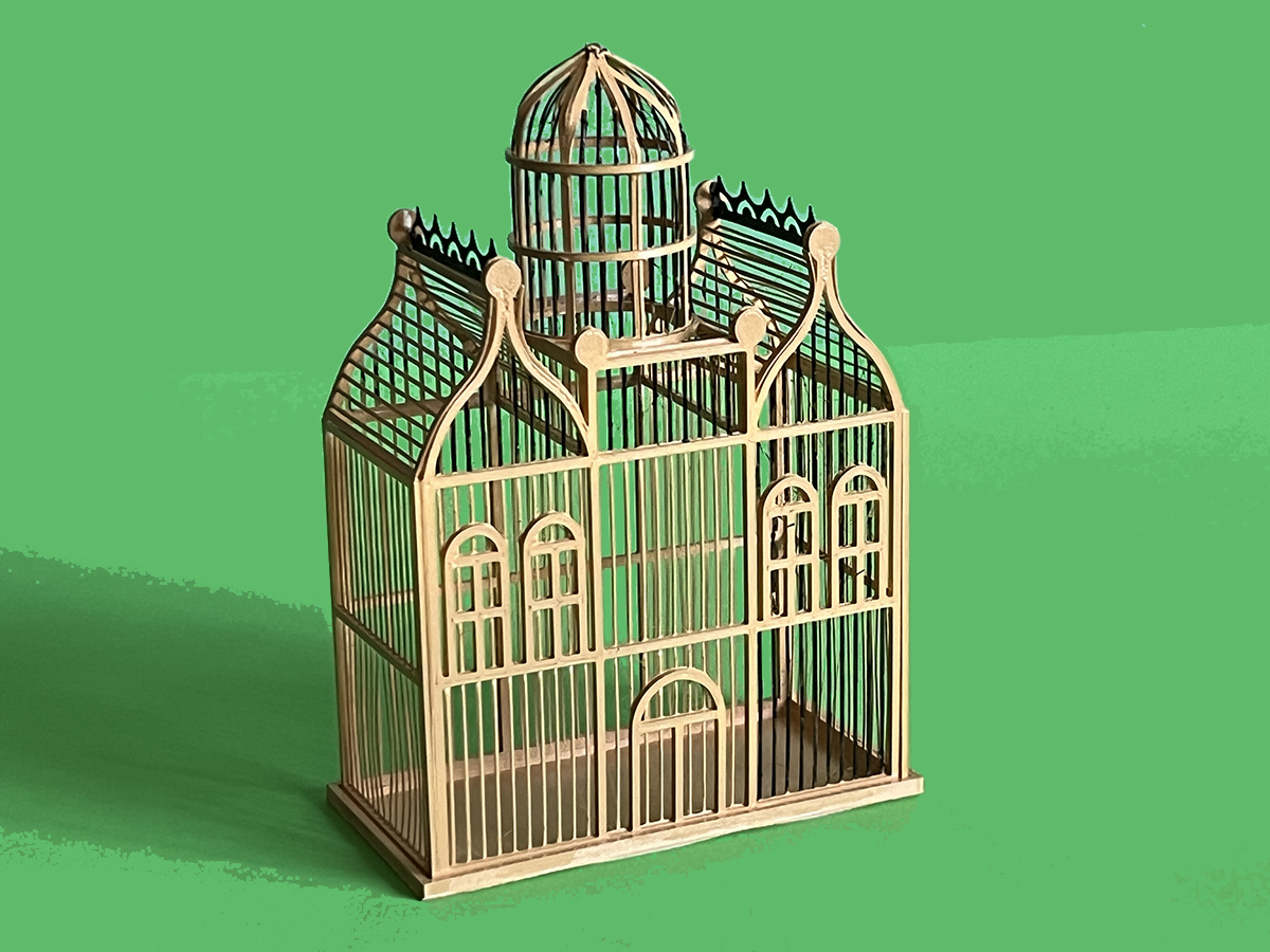 VICTORIAN BIRDCAGE 1/12th DOLLHOUSE SCALE