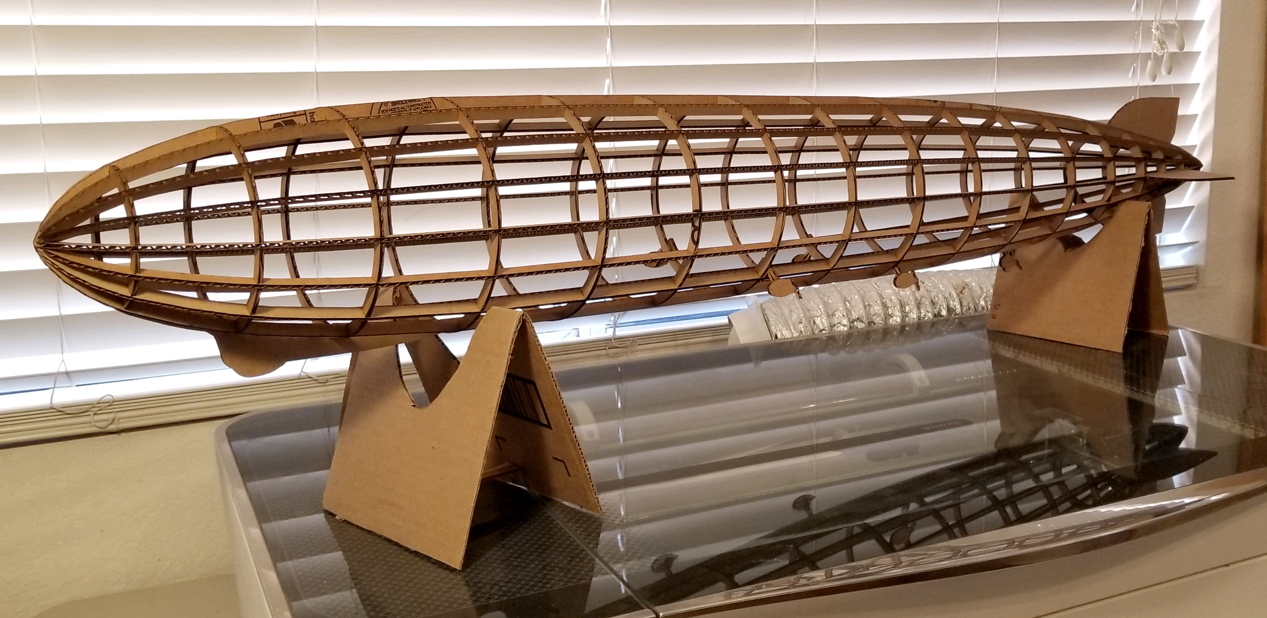 Giant Graf Zeppelin LZ 127 cardboard lasercut model (48 in.)