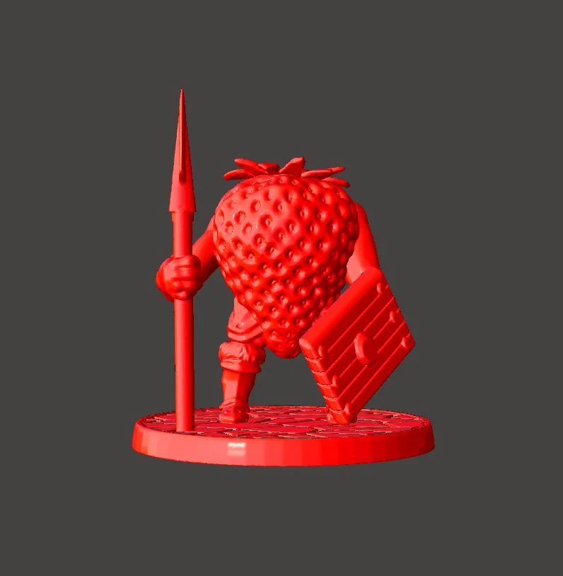 28mm Strawbarian Knight with Spear