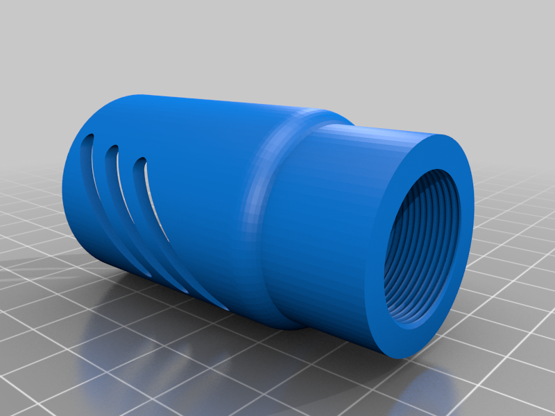 Small muzzle brake for paintball barrels