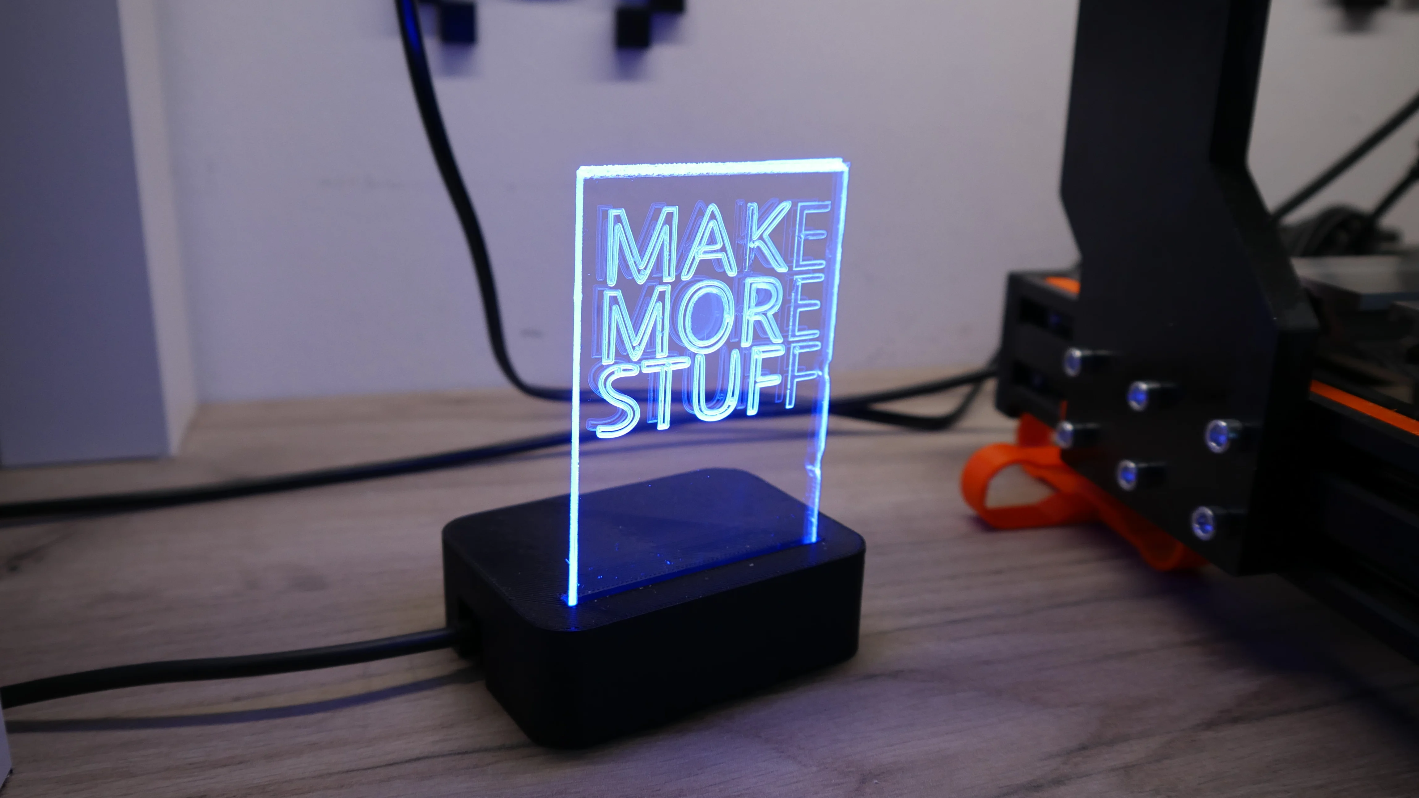 Acrylic Sign Plate Base for NeoPixel / WS2812B LED Bar