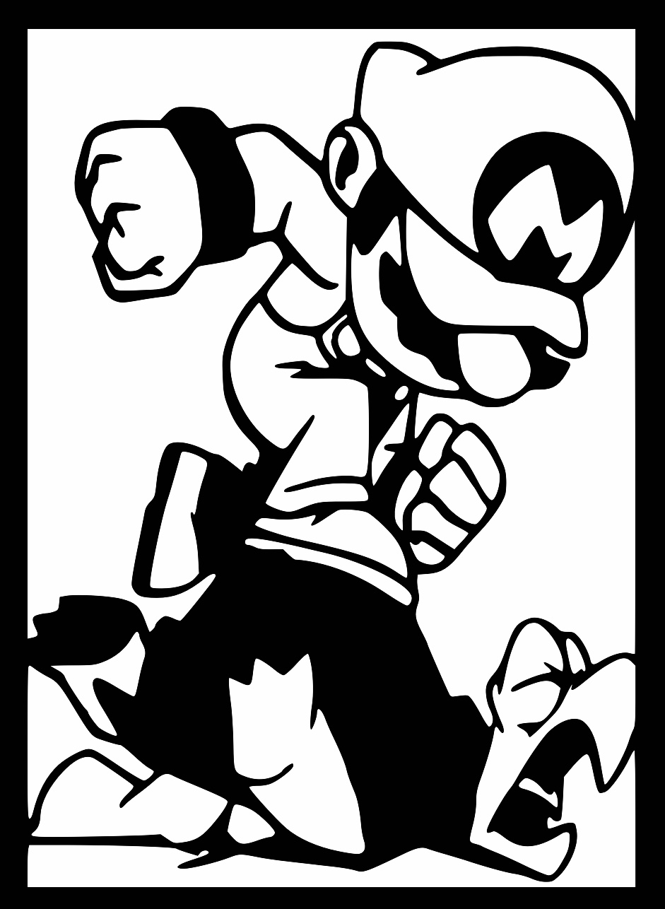 Mario stencil 12