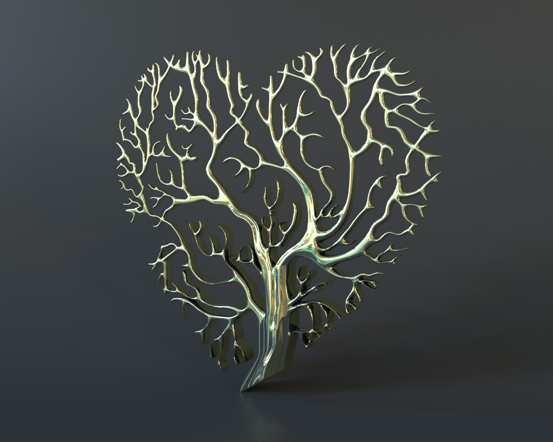 Heart Tree Art, Valentine's Day, Ornament