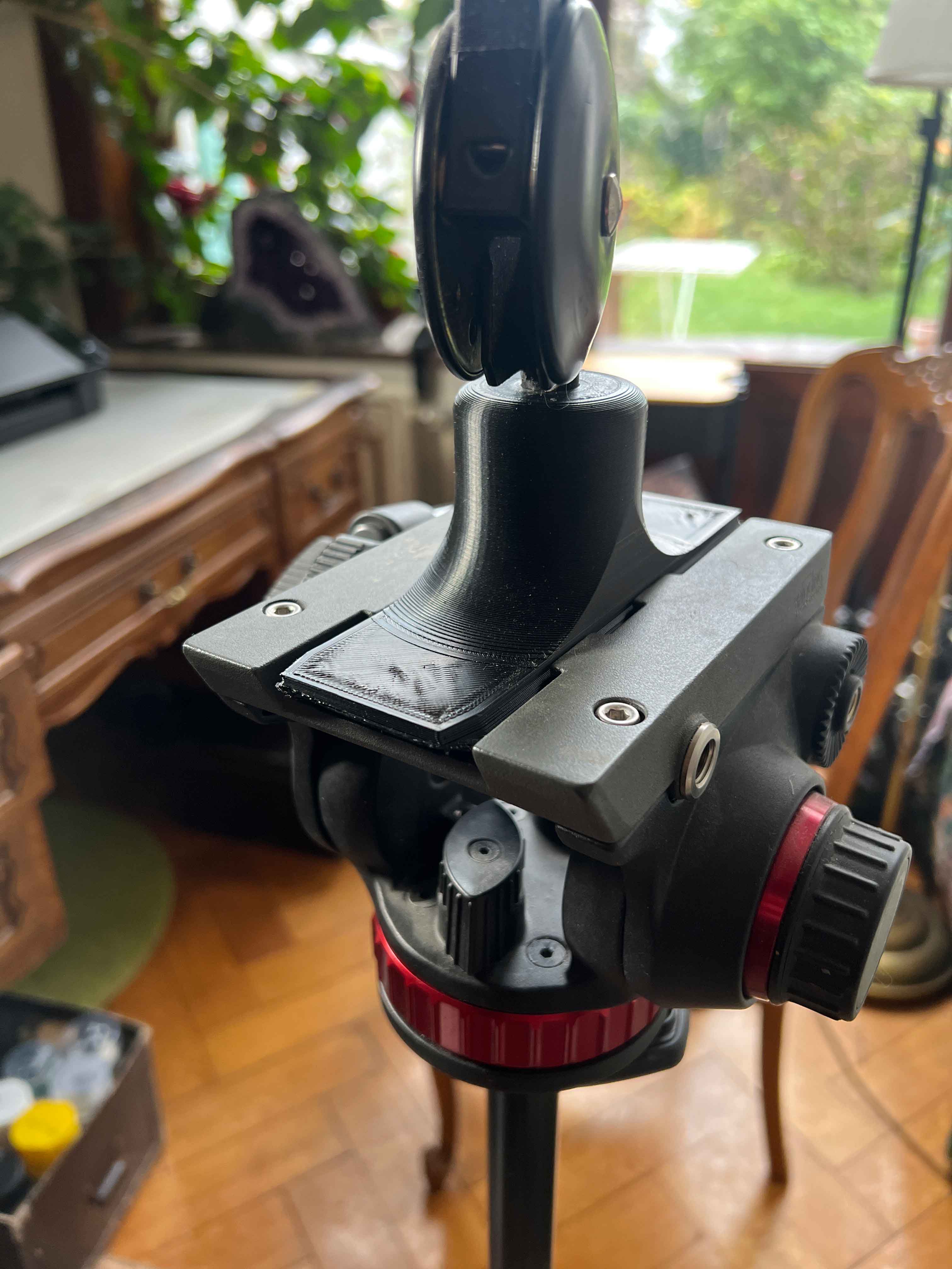 Manfrotto 504 Tripod Plong Plate to Rode PSA 1 Microphone Boom Arm Adapter