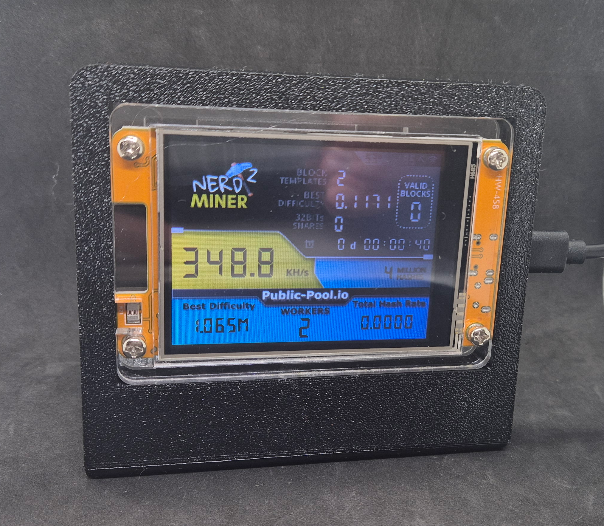 Stand for NMMiner NerdMiner - CYD ESP32-2432S028
