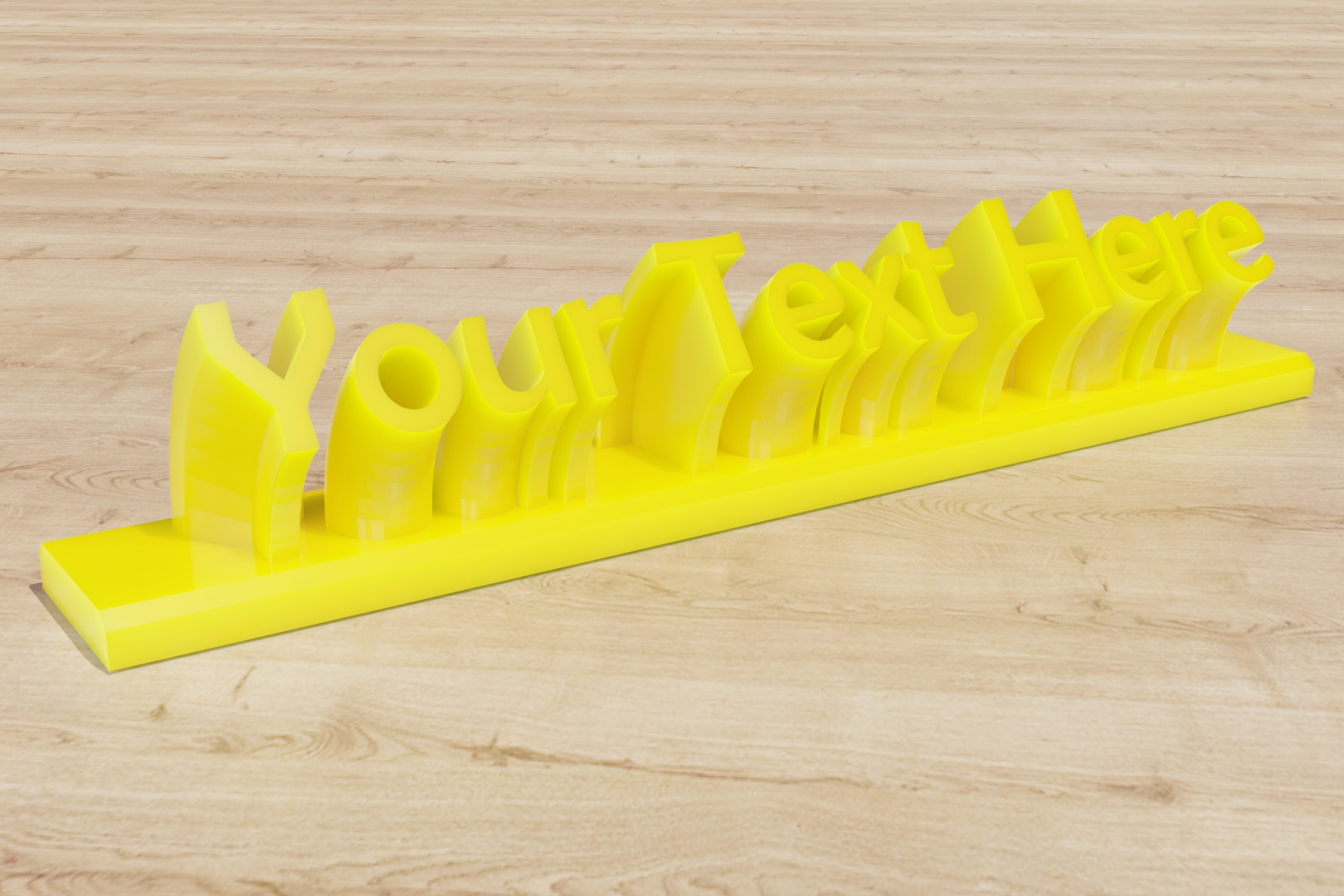 Customizable Curved Name Block