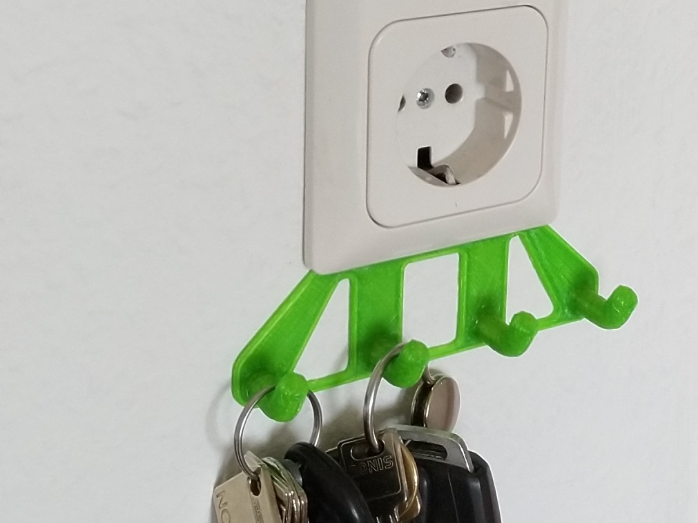 Schlüsselbrett für Lichtschalter oder Steckdose (kein Dübel, keine Nägel)
