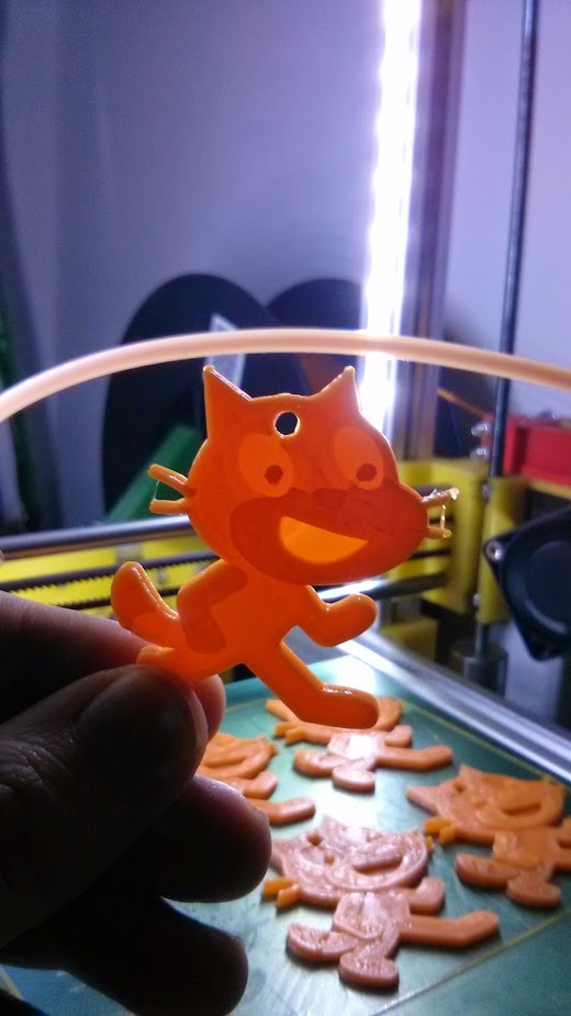 Scratch logo keychain