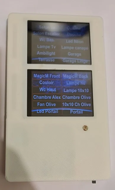 Home Assistant remote control with Ili9341 and touchscreen XPT2046