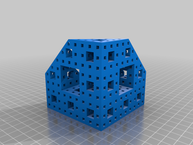 Half Menger Sponge (diagonally bisected)