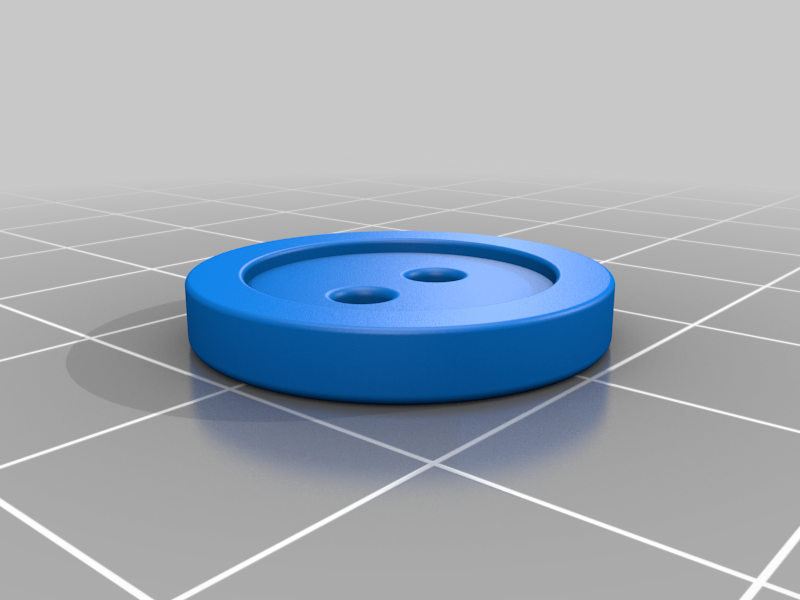 3/4" Flat Back 2 Hole Button