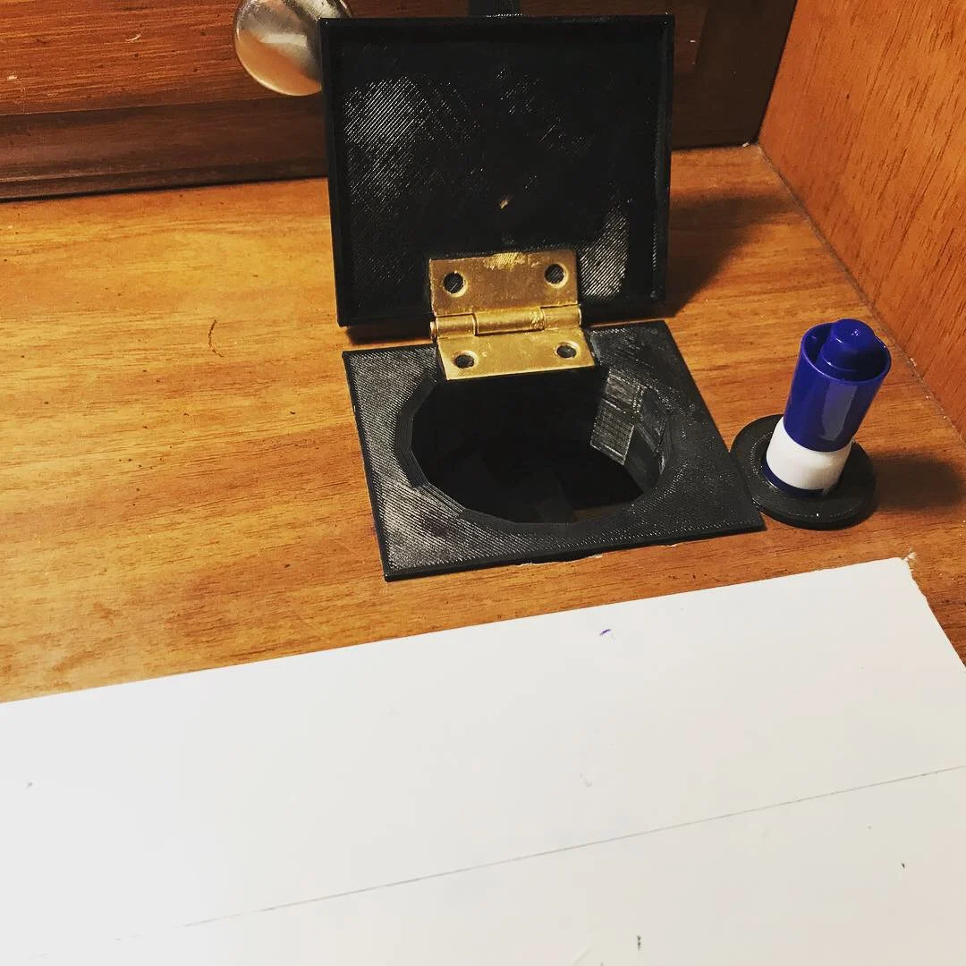Desk Hole Trash Chute/Cord Organizer