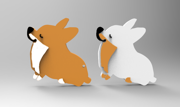 Corgi Keychain