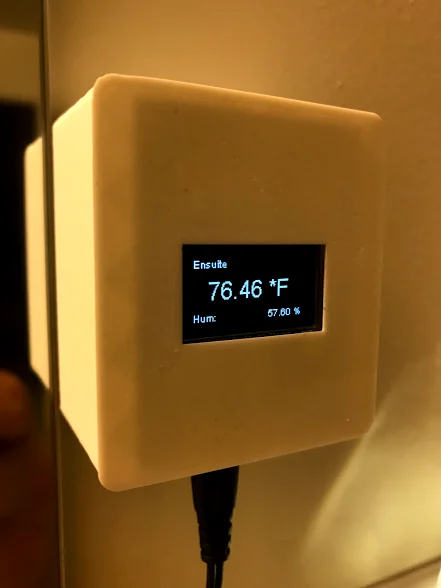The Kube - ESP8266 NodeMCU DHT22 Local/Remote OLED Temperature/Humidity Sensor