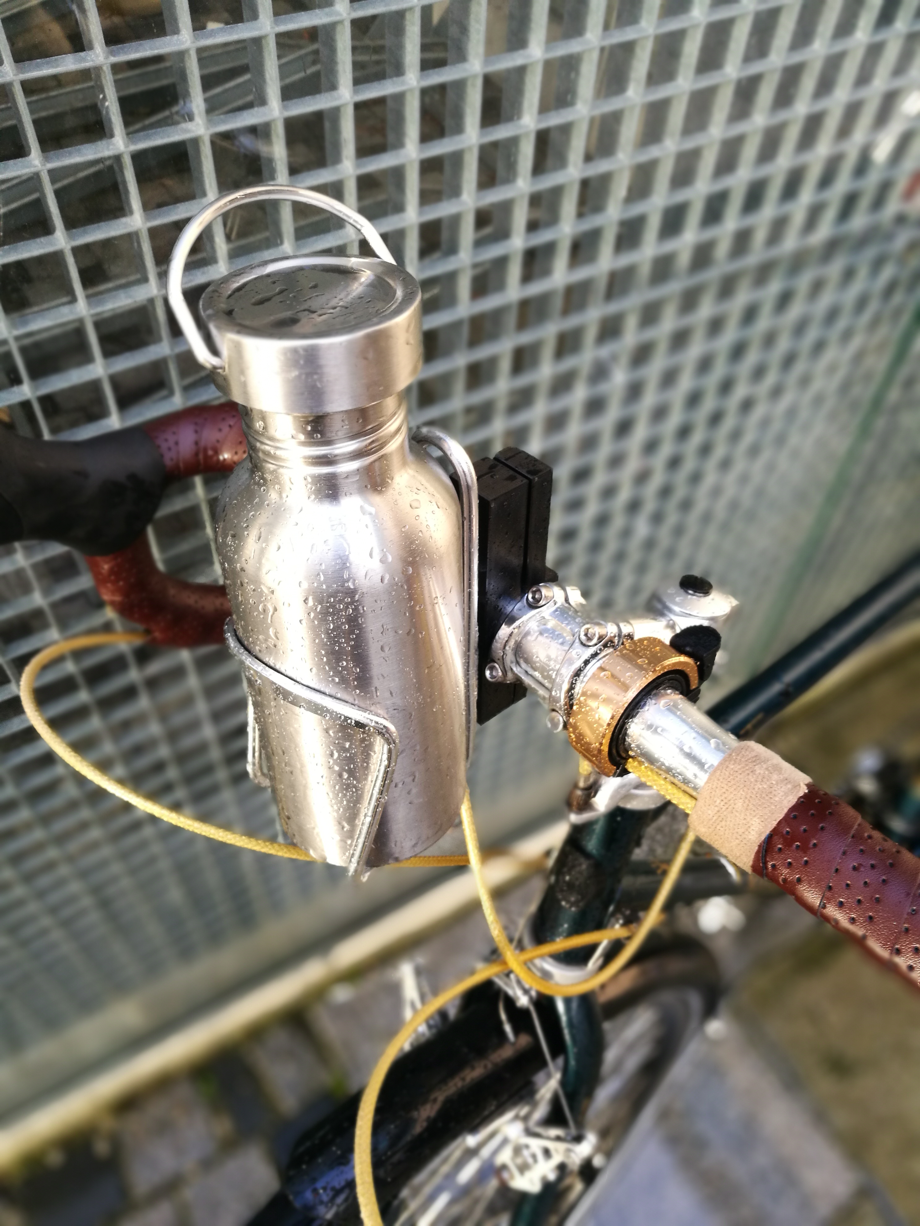 bottlecage holder for bikebar