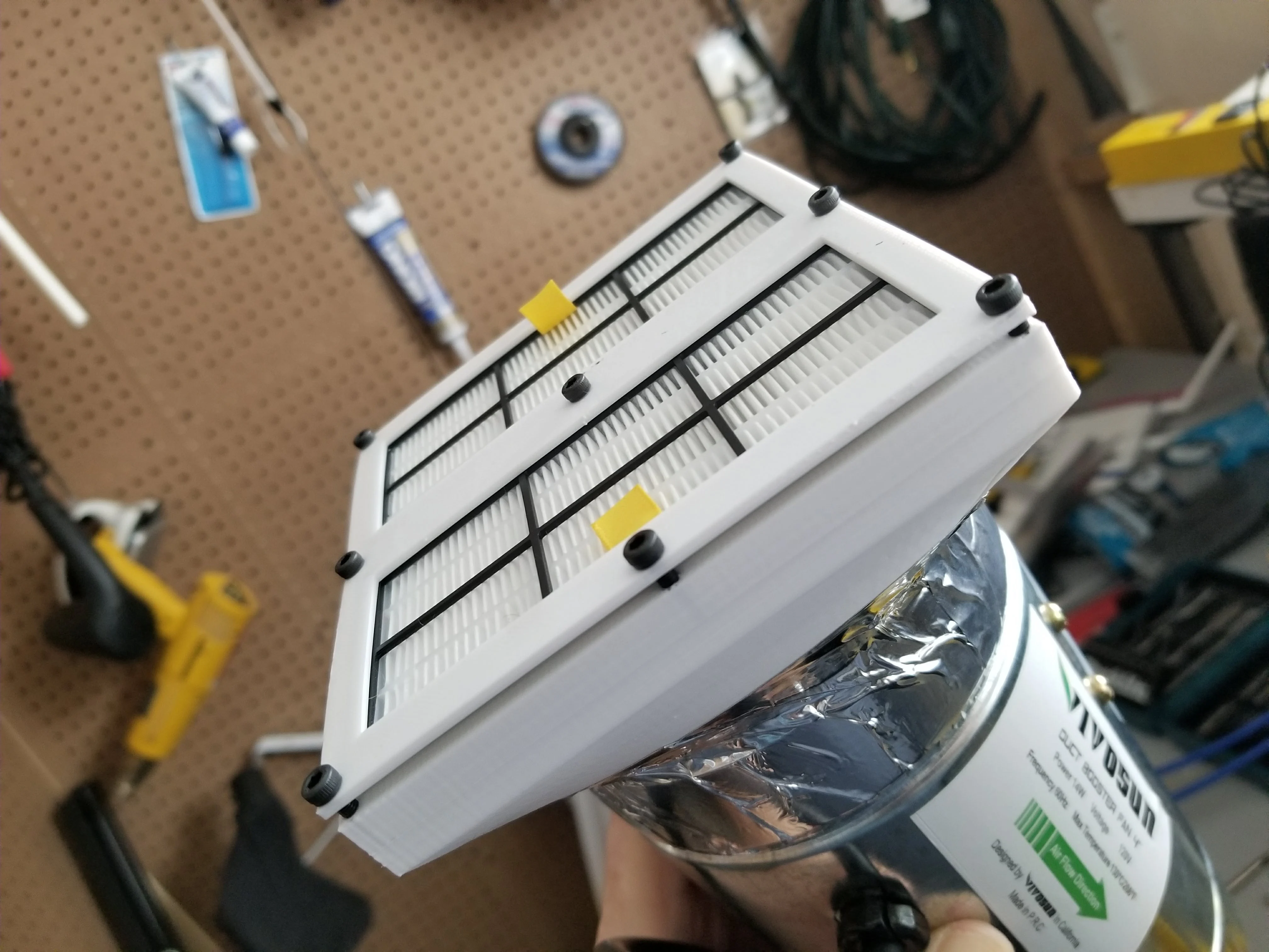 Roomba 800-900 series HEPA filter to 4" duct adapter
