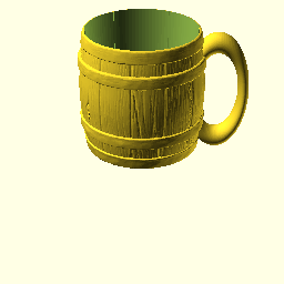 Tonneau (barrel) mug, upcycling nutella glass
