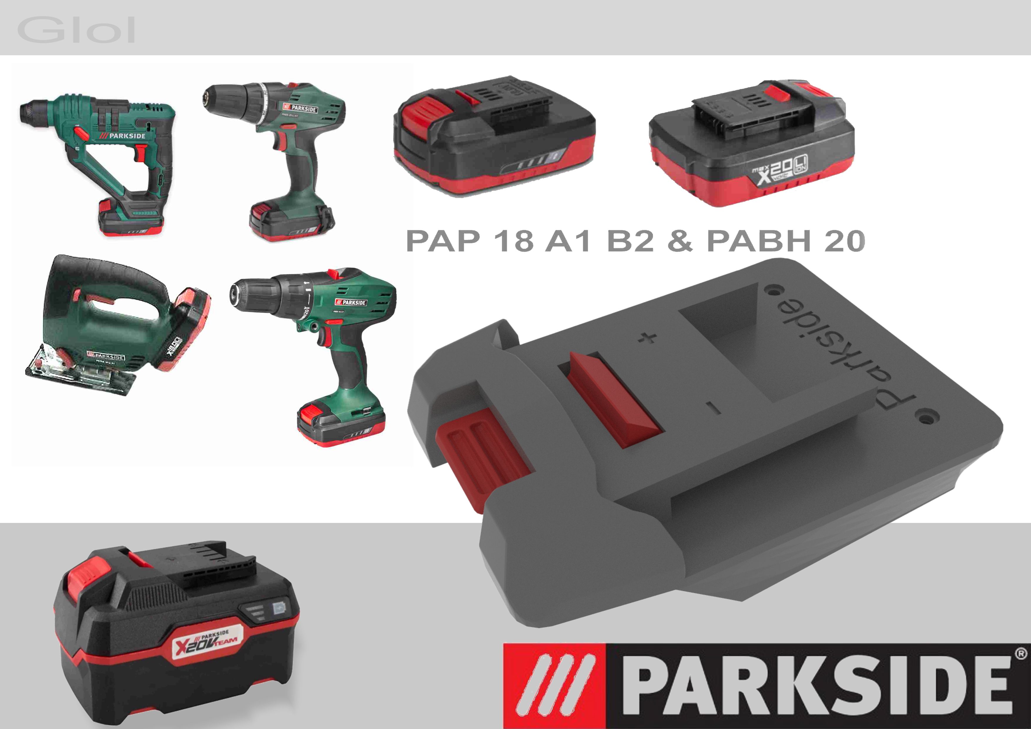 Parkside x20 to parkside 18v or 20v