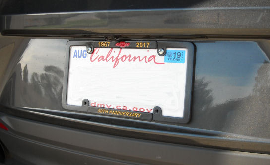 Camaro (mostly) license plate frame