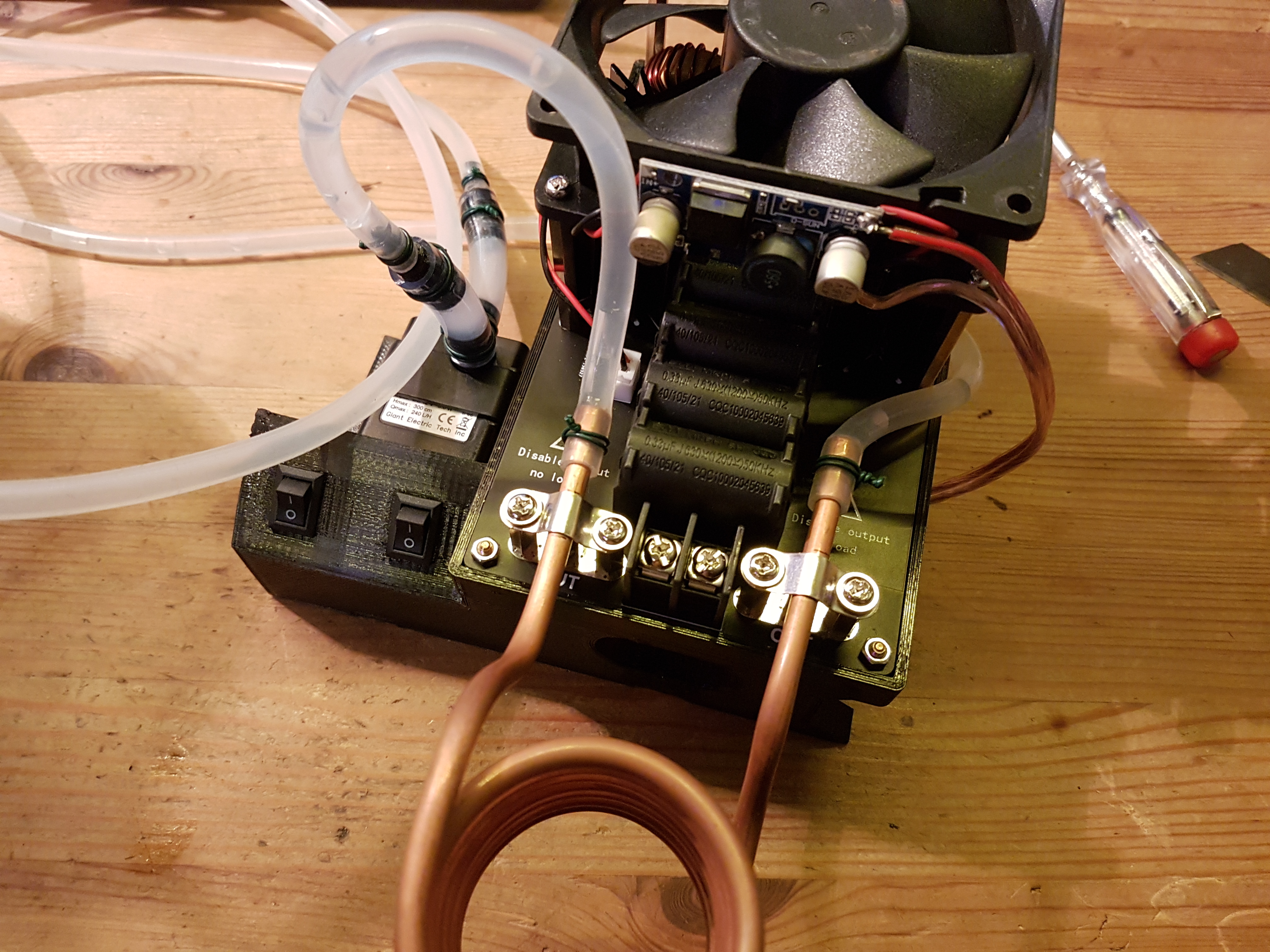 12V-48V 20A induction heater with water cooling Kit -- 12V-48V  20A Induktions Heizer mit Wasserkühlung Set