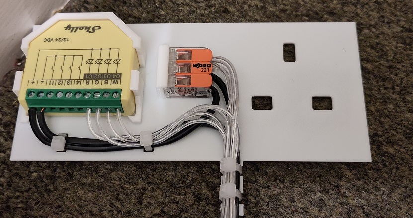 Shelly Plus RGBW PM UK Mains Plate