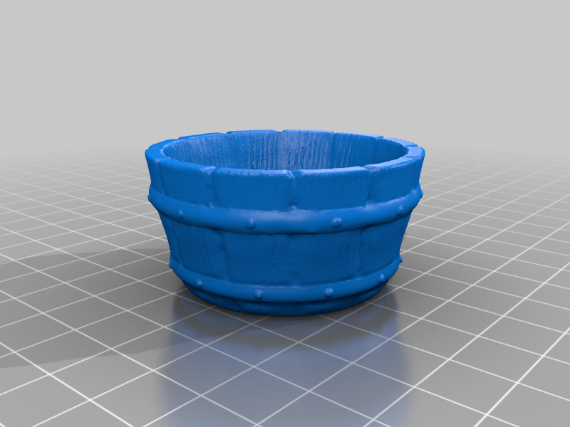 Wooden Barrel Basket