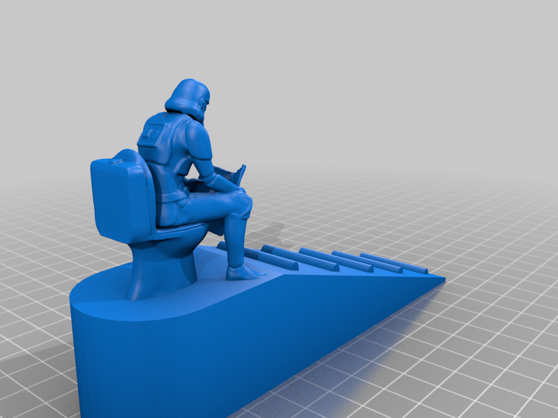 stormtrooper on toilet doorstop for bathroom + Rubber floor