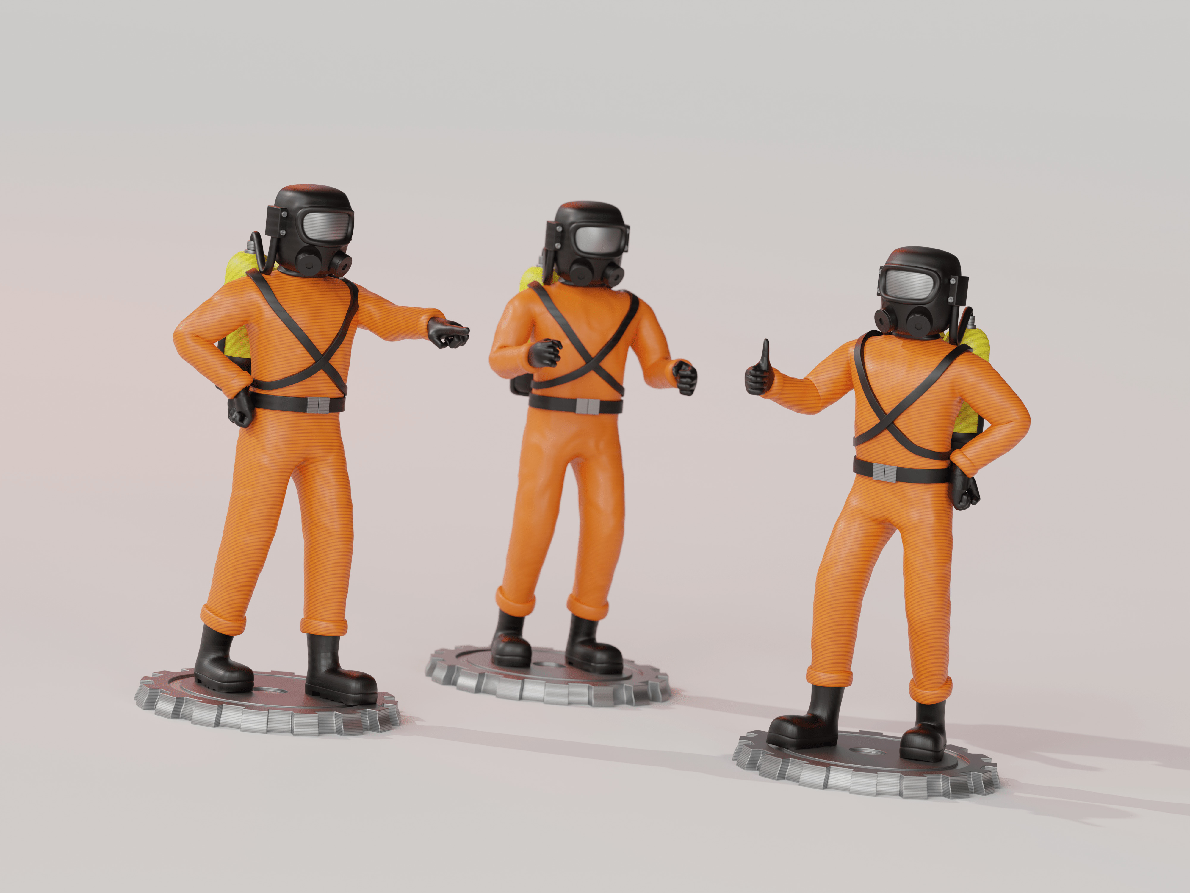 Lethal Company | Employees poses | Figures