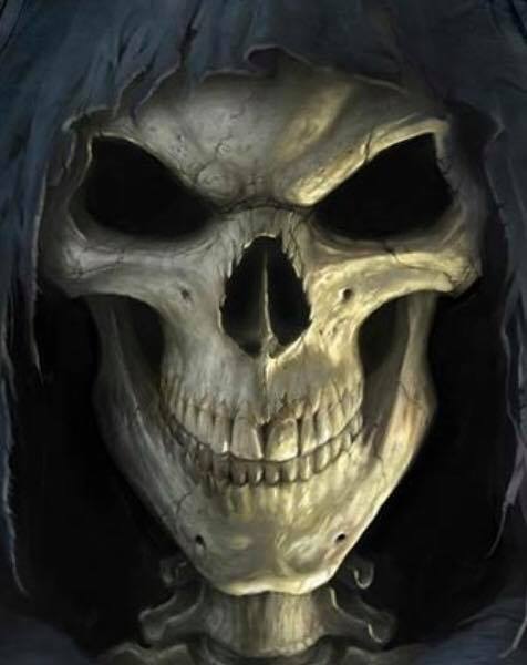 Skull relief carve