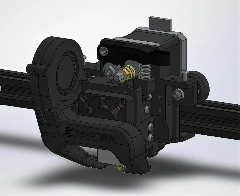 GeekDrive - All in One DirectDrive extruder adapter with best CG and shortest path to Nozzle[Ender 3/CR-10]