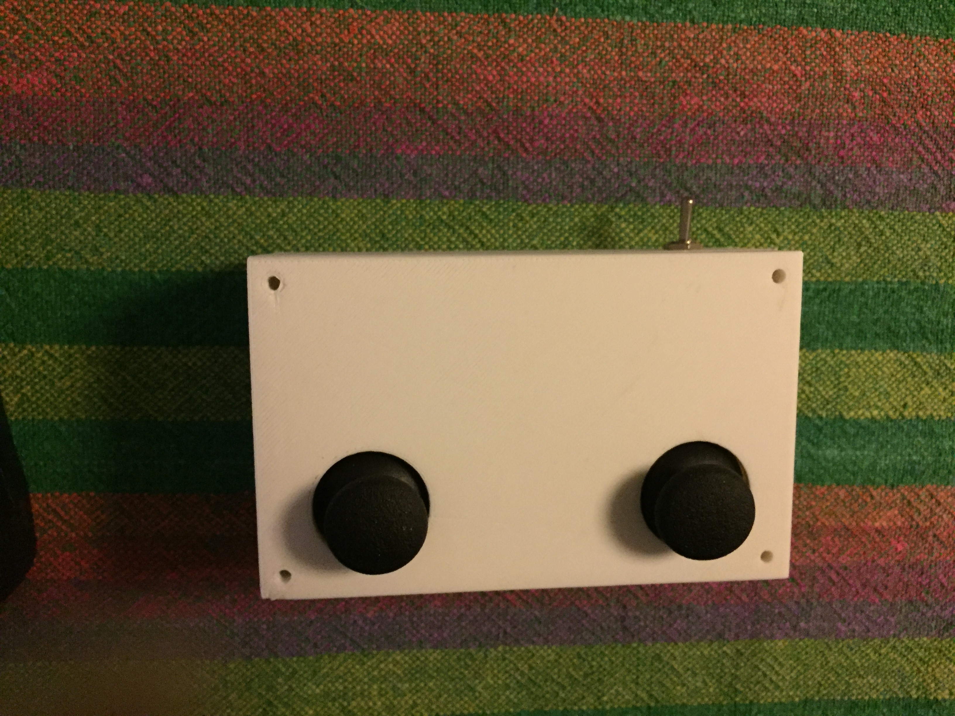 Box with room for two joysticks