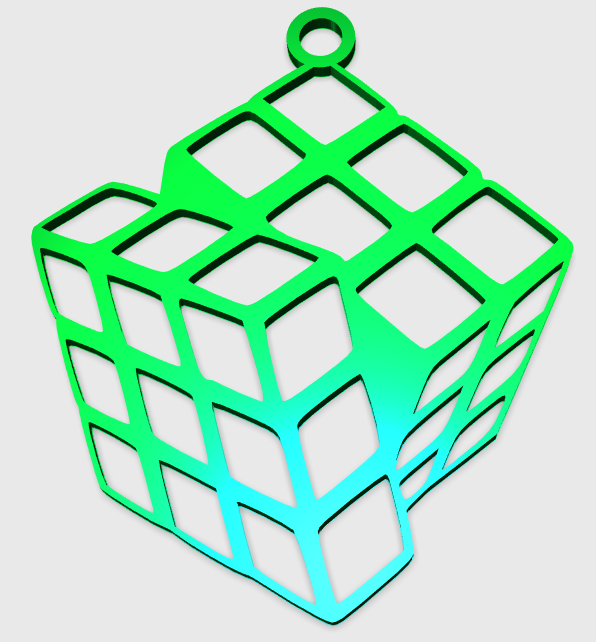 Rubic Cube Pendant