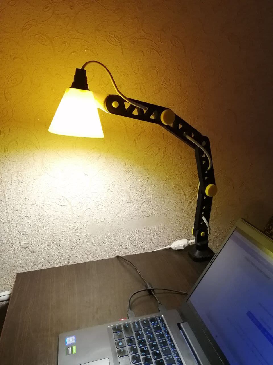 Shade and holder for worktable Lamp