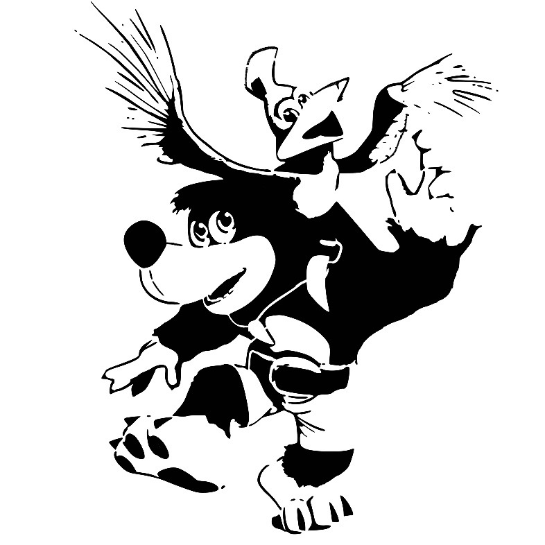 Banjo and Kazooe stencil