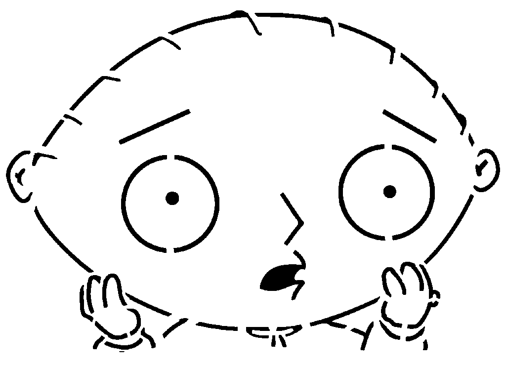 Stewie Griffin stencil 4