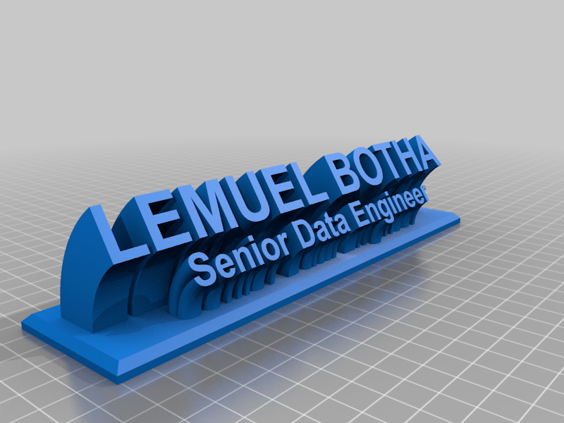 Custom Curved Name Nameplate