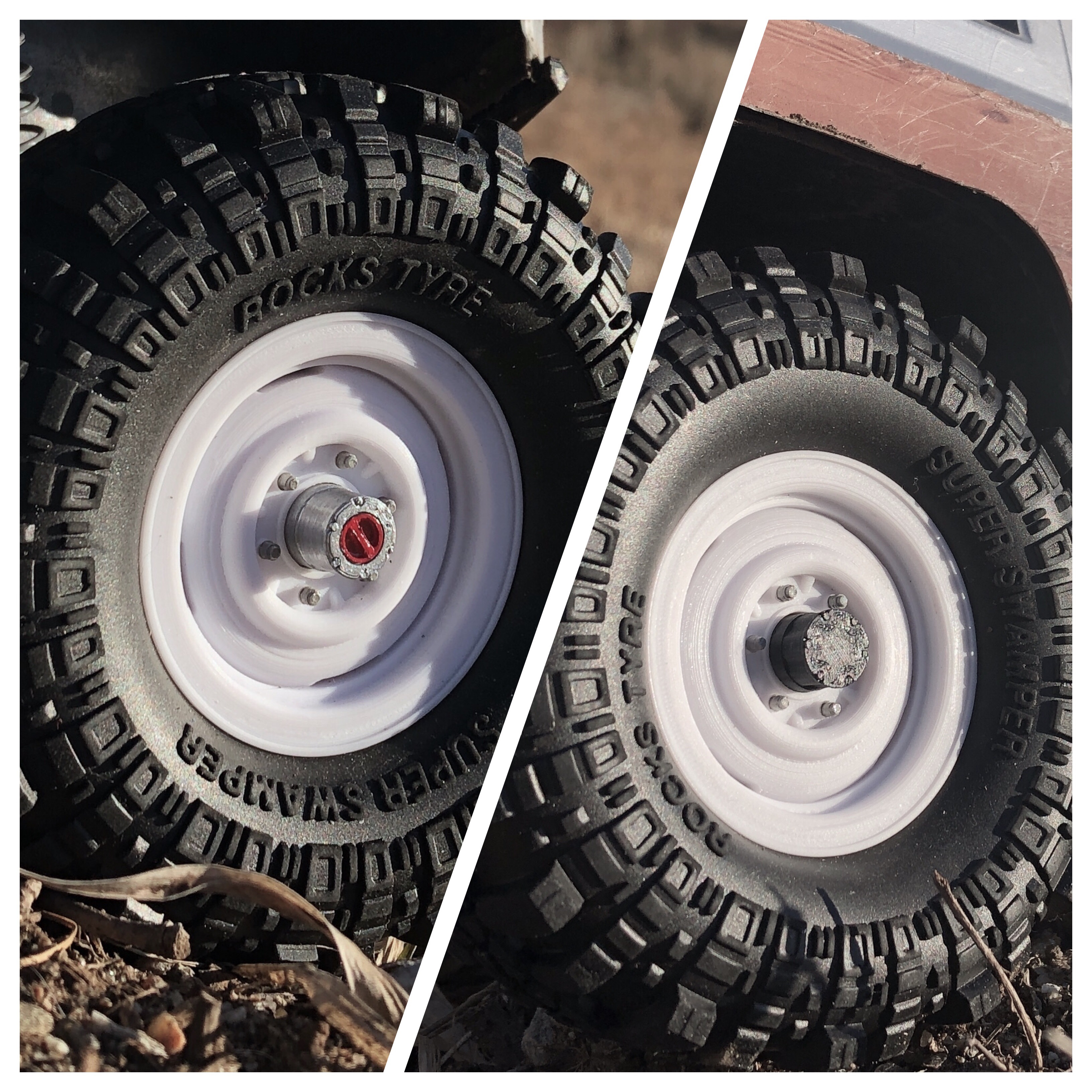 RC Crawler/ Scaler Wheel Nut Cover - Manual Locking or 6 bolt