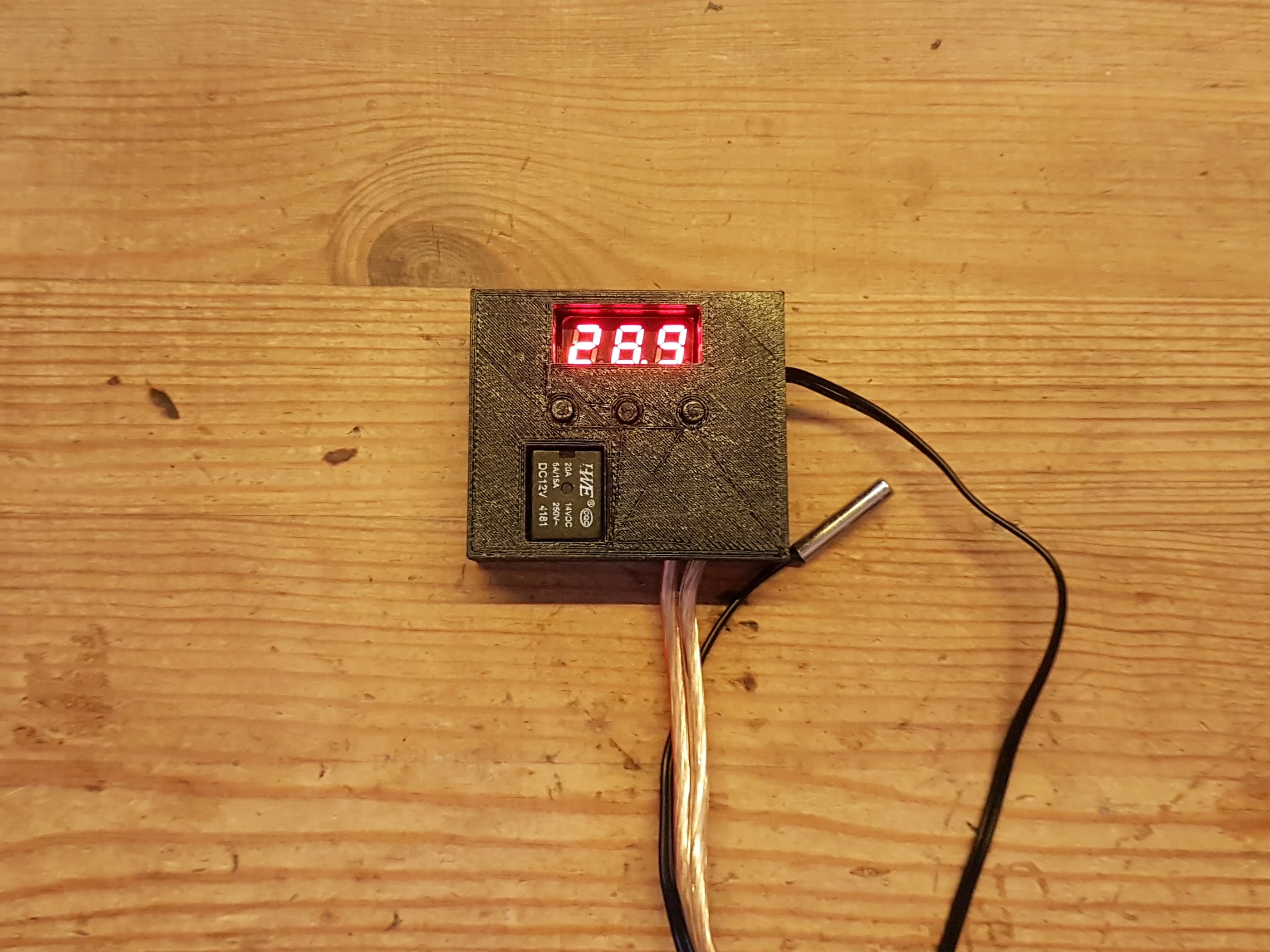 12v Thermostat W1209 Housing, Case with pushbuttons -- W1209 Gehäuse mit Druckknöpfen