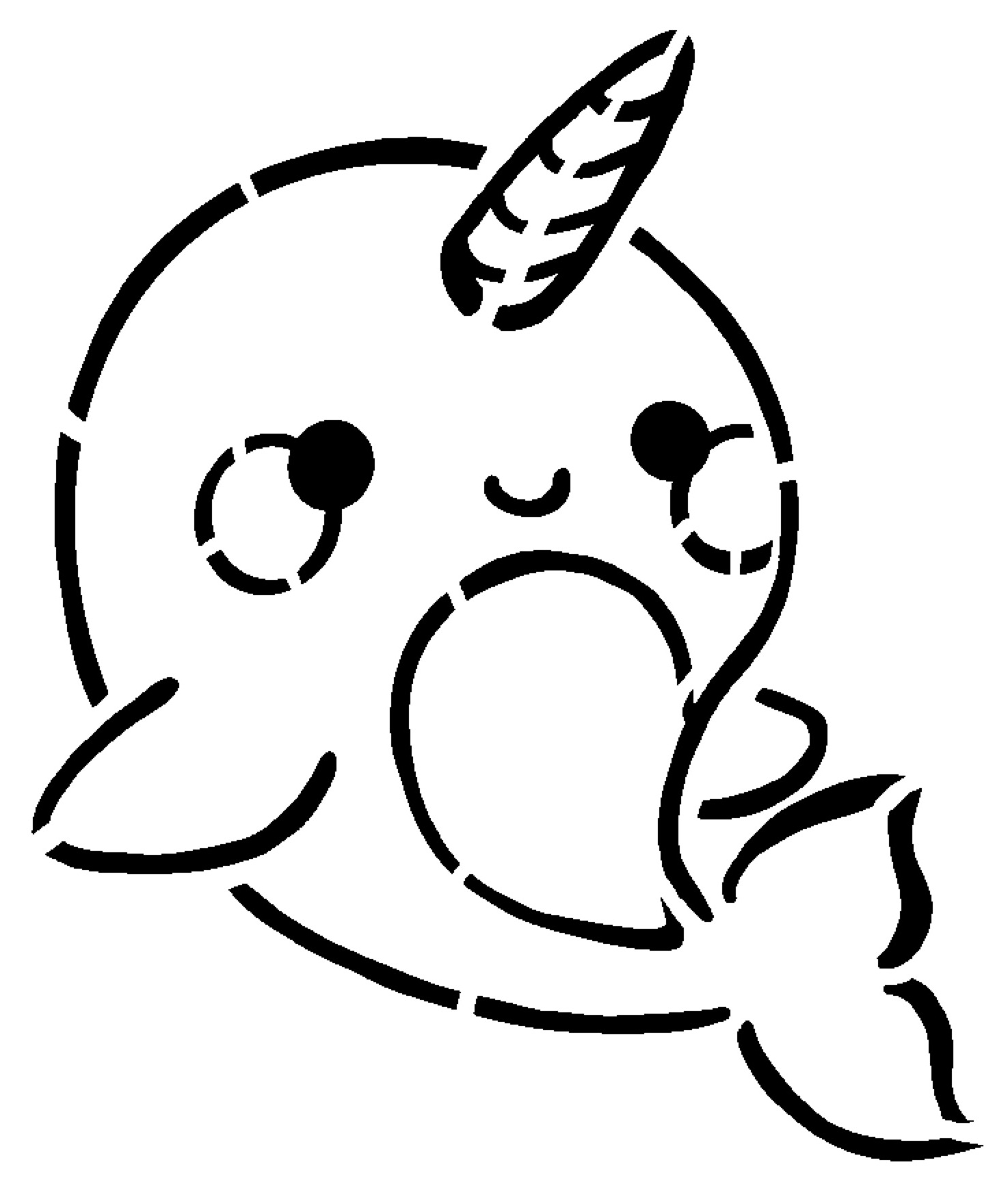 Narwhal stencil