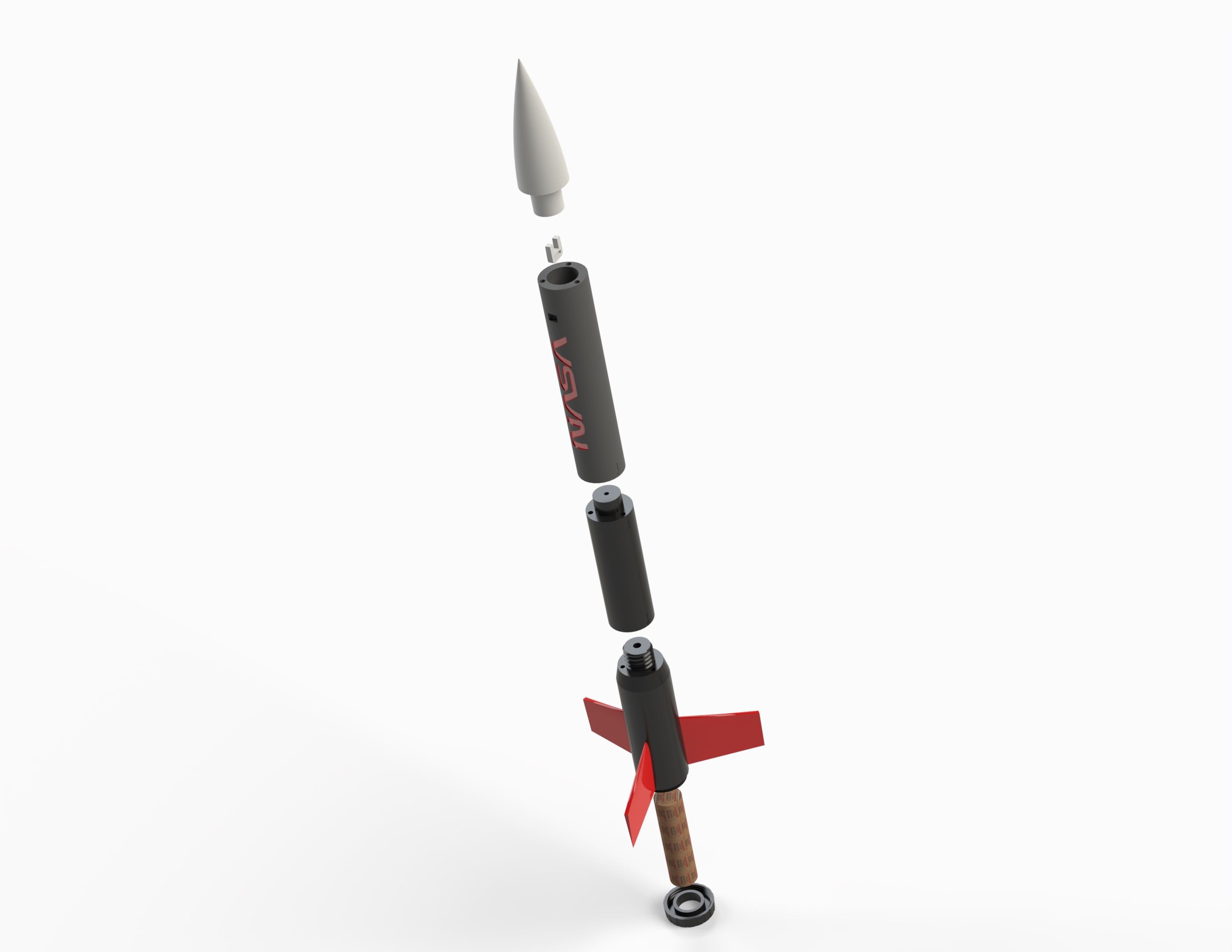 Fully 3D Printable Model Rocket