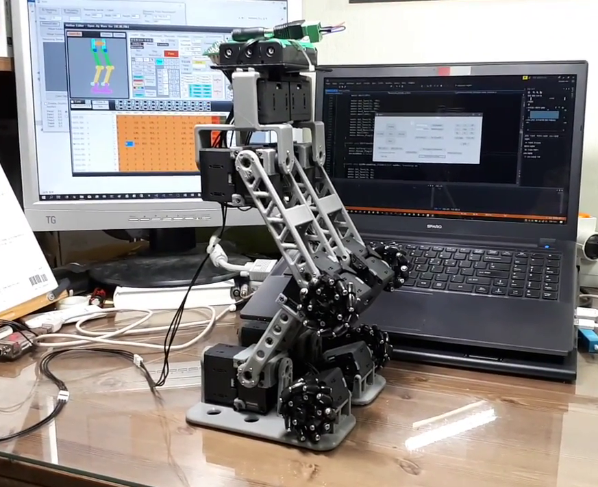 Bipedal robot with mecaum-wheels