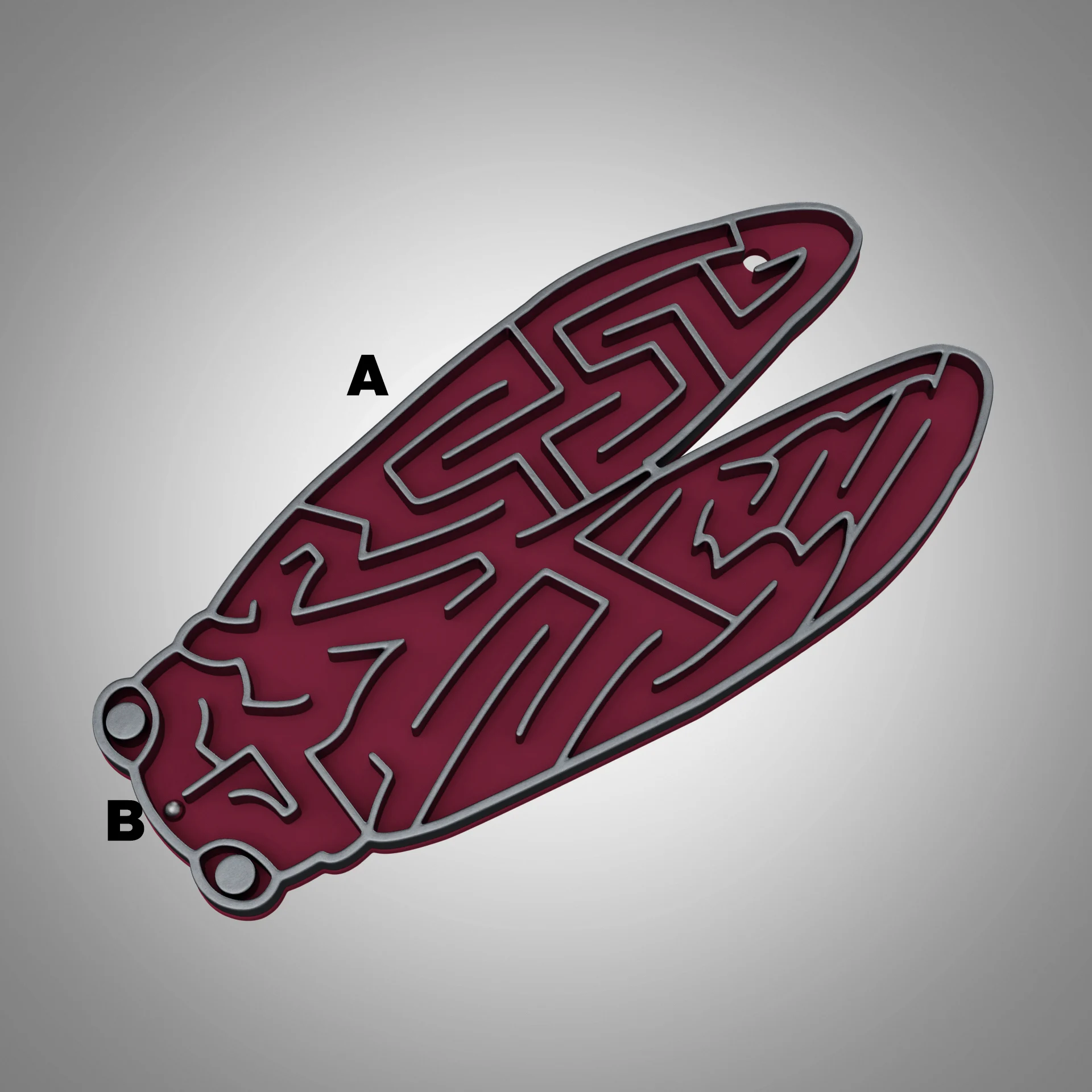 Cicada marble maze puzzle