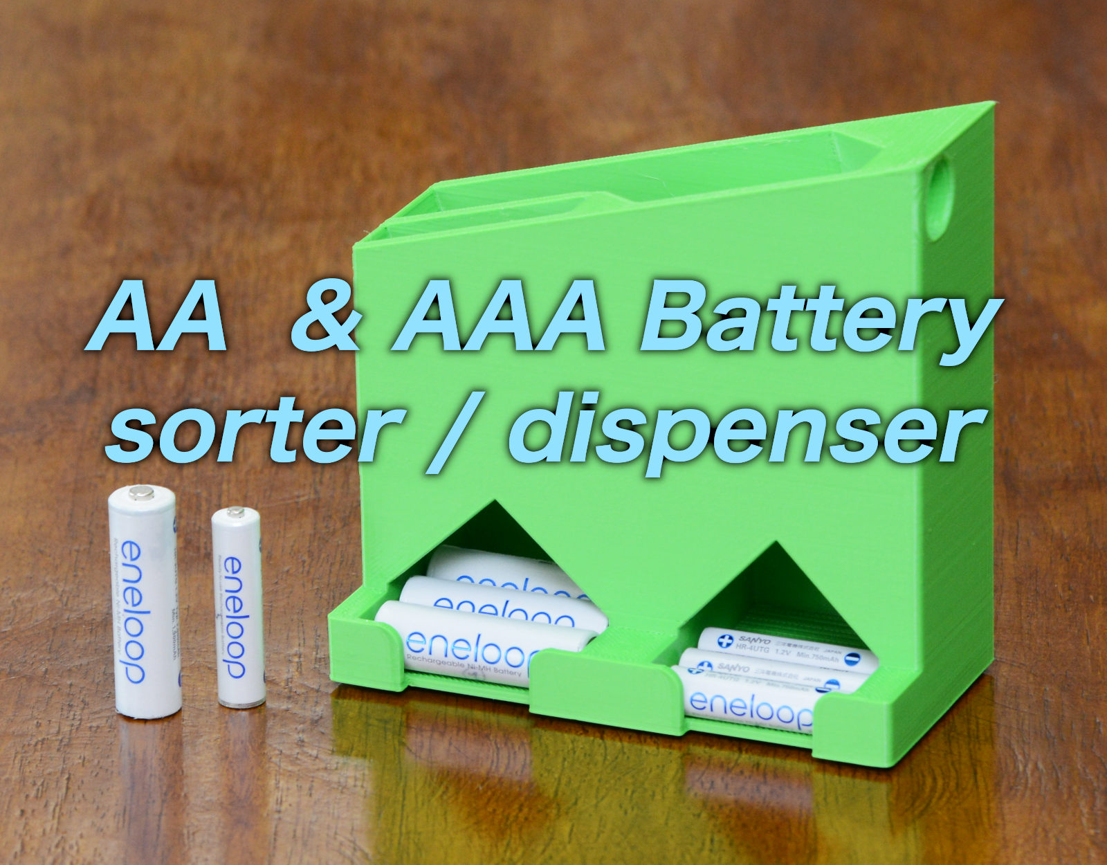 AA and AAA battery sorter / dispenser