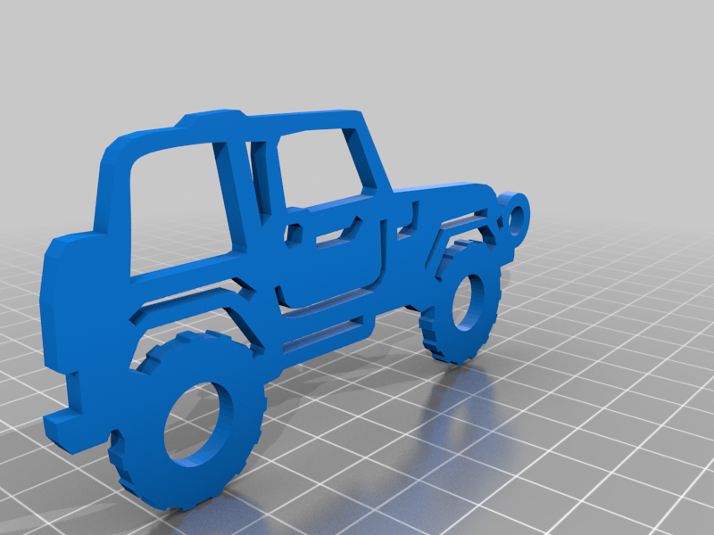 Jeep Profile Ornament/Key Chain