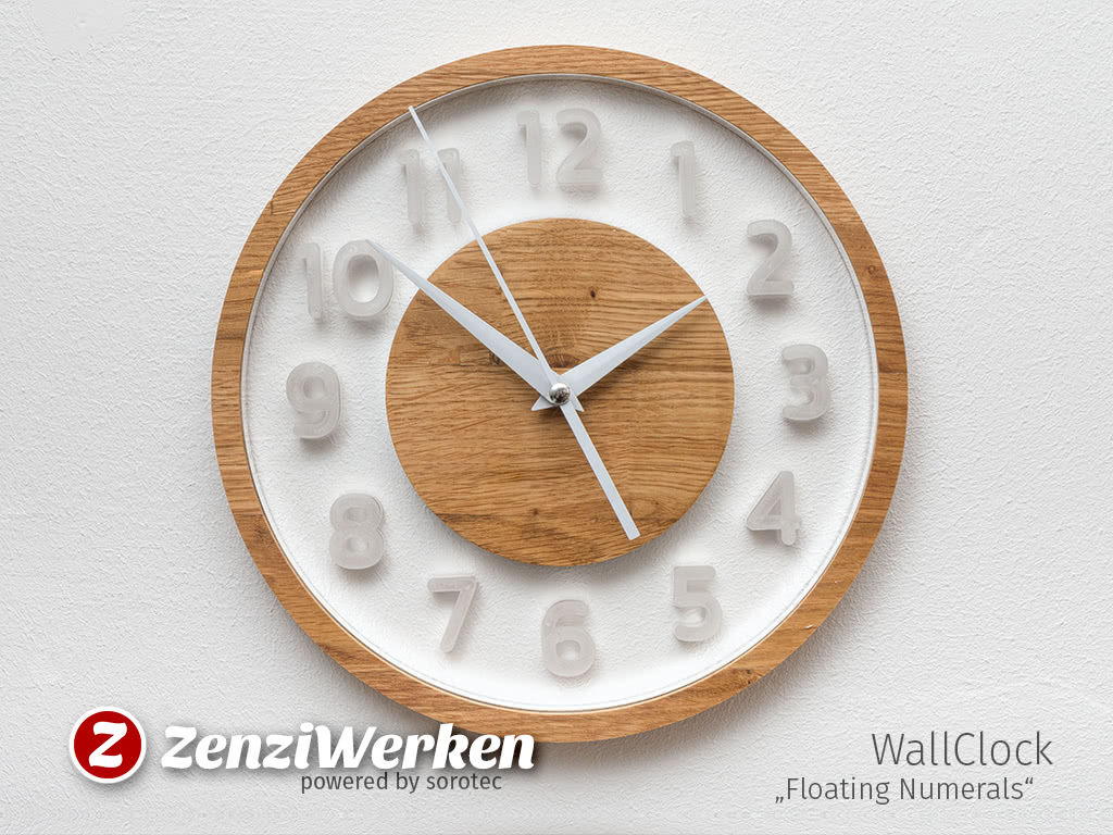 WallClock "Floating Numerals" cnc