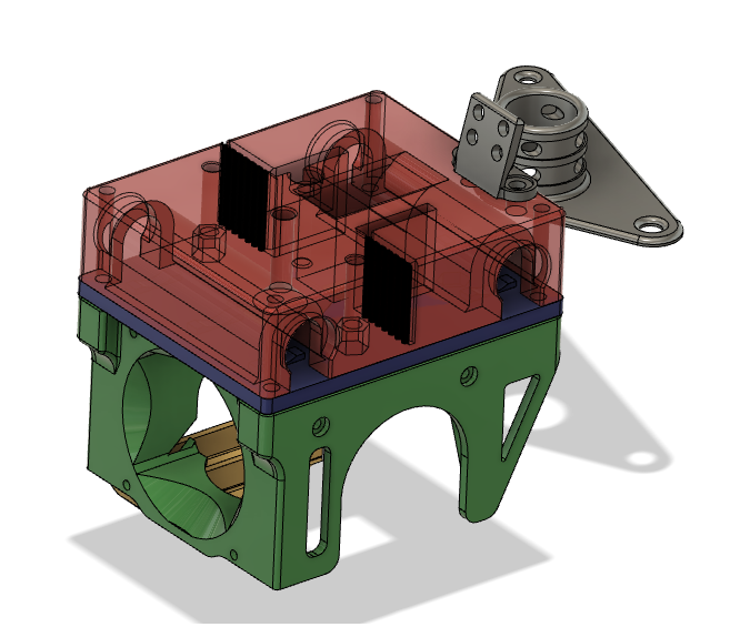 FB Ghost6 print head E3D V6 nut, 4010 fan