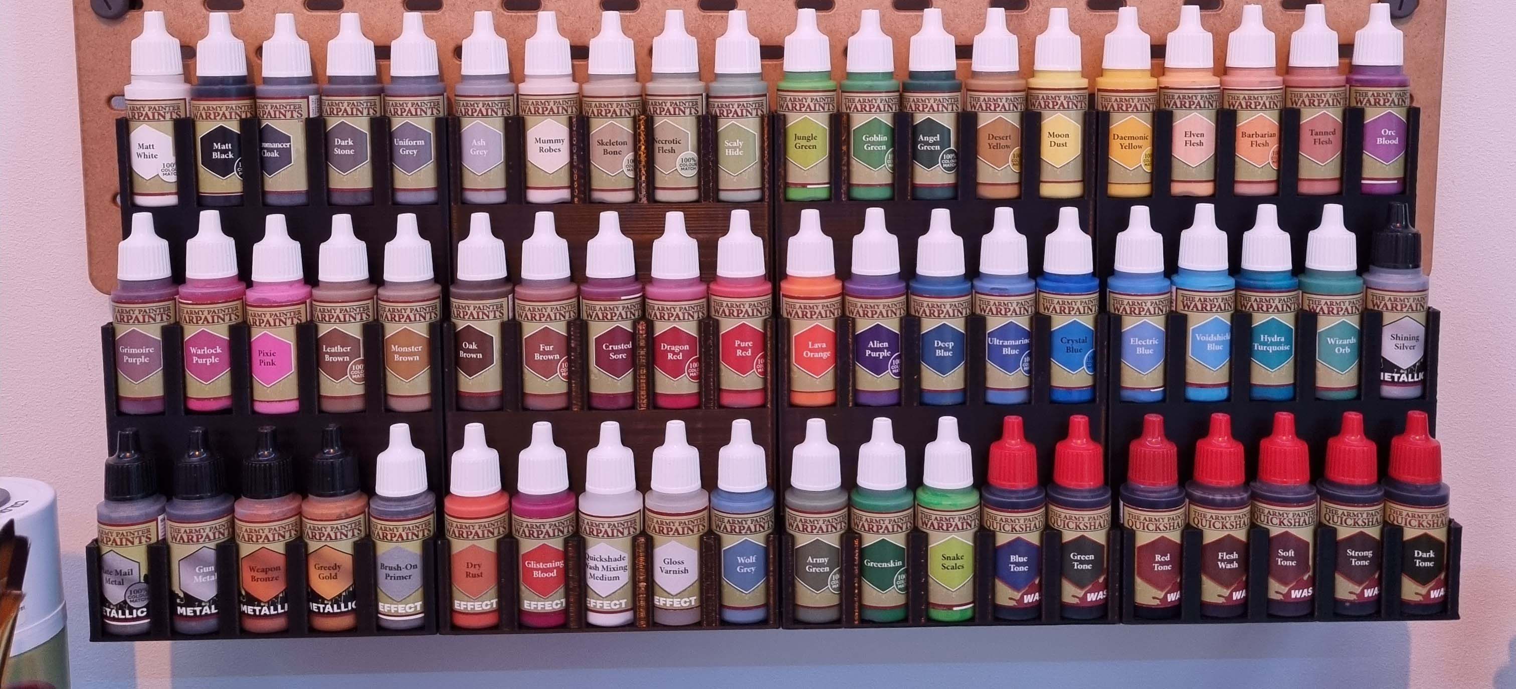 Modular Warpaint/Games Workshop Miniature Paint Storage Rack